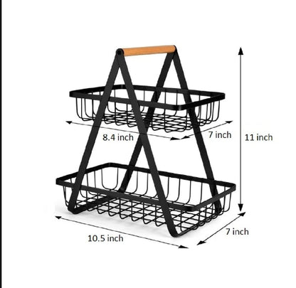 Fruit Basket Fancy Portable 2 Tier & 3 Tier Kitchen and Living room basket.