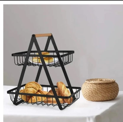 Fruit Basket Fancy Portable 2 Tier & 3 Tier Kitchen and Living room basket.